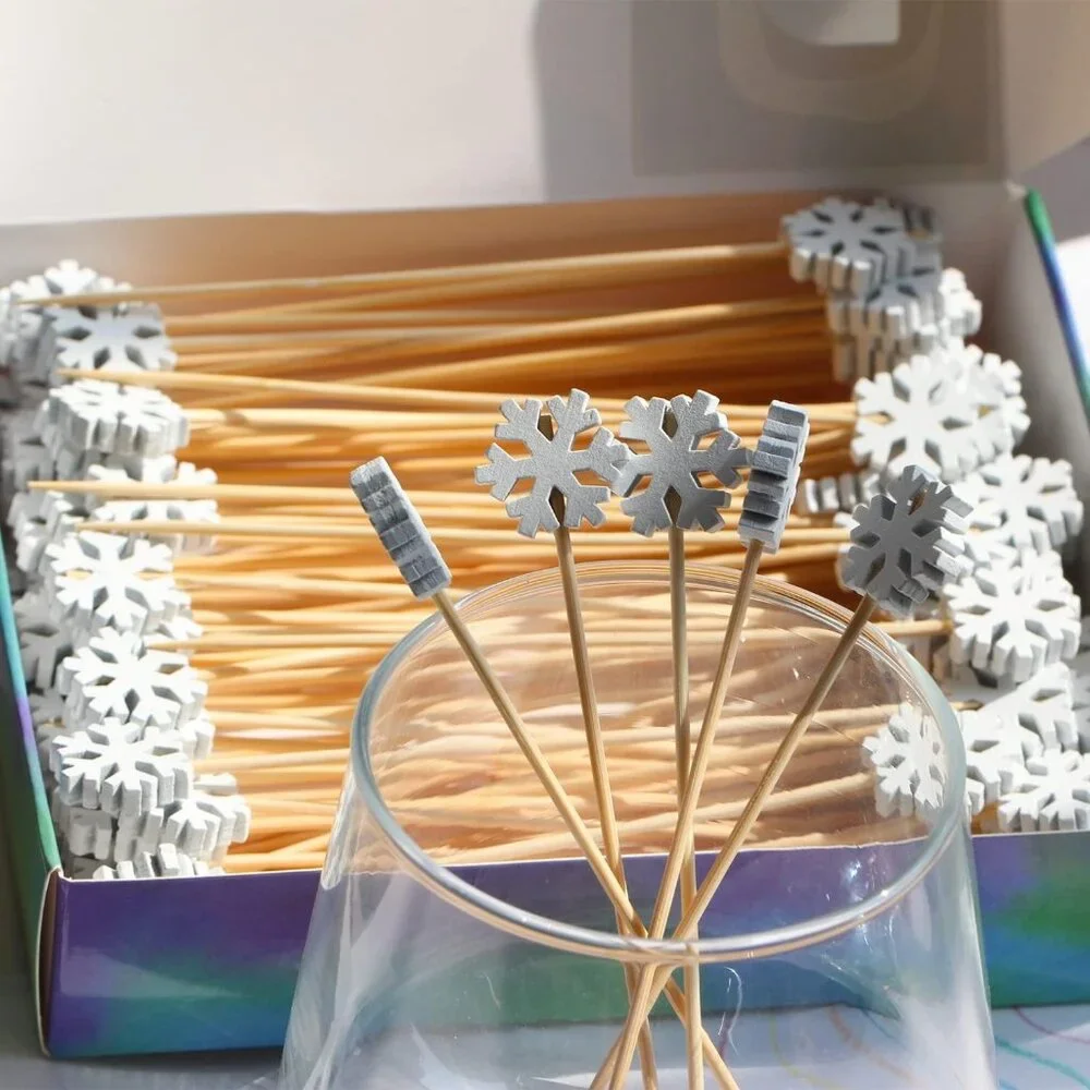 Charming Snowflake Appetizer Picks - 100pcs 4.7
